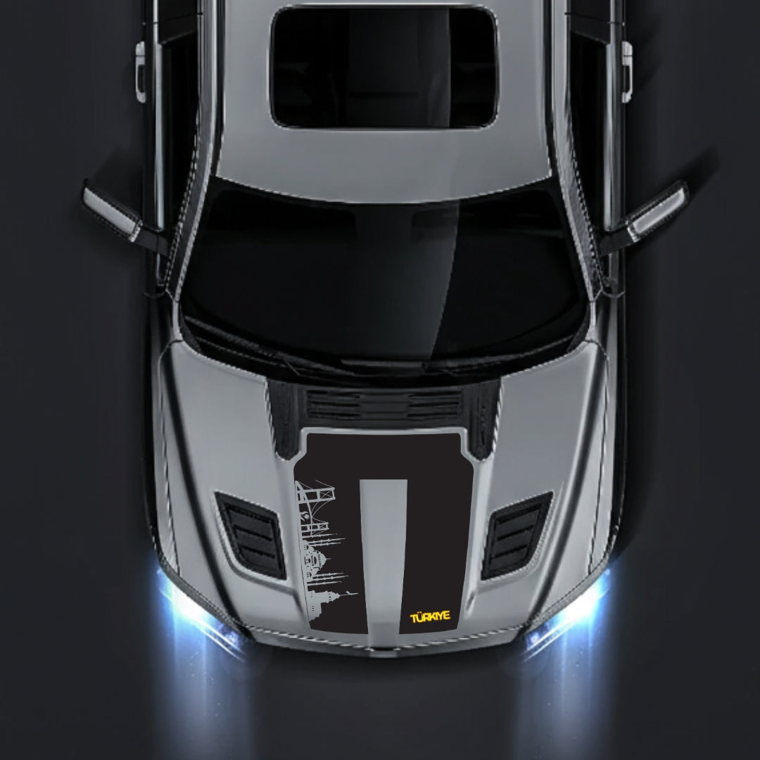 Hood Panel Decal/Sticker - Turkey Skyline - Cut Graphic Kit - For Dodge RAM 1500 2019-2025 - Premium Vinyl