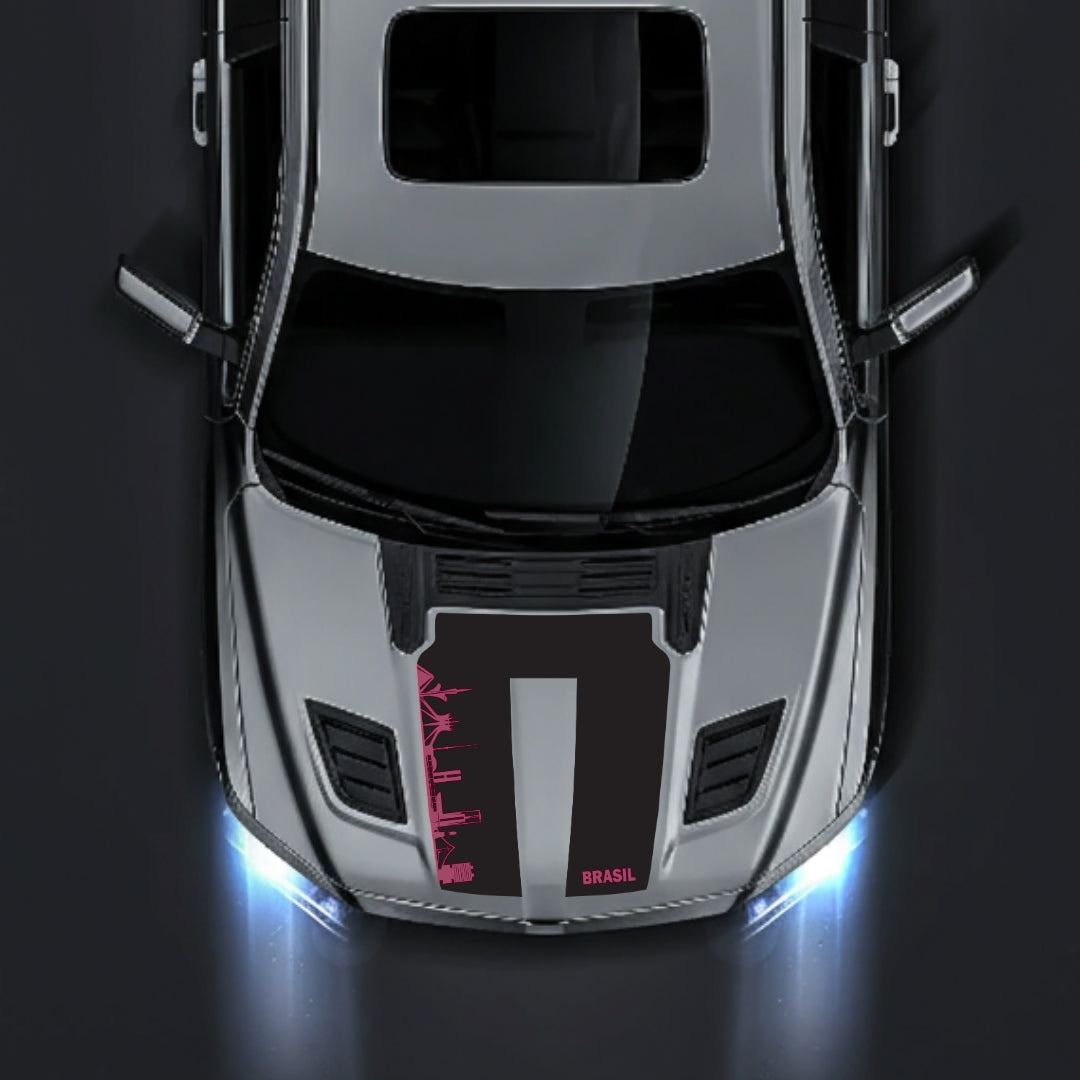 Performance Hood Panel Decal/Sticker - Brazil Skyline Graphic Kit - For Dodge RAM 1500 2019-2025 - Premium Vinyl