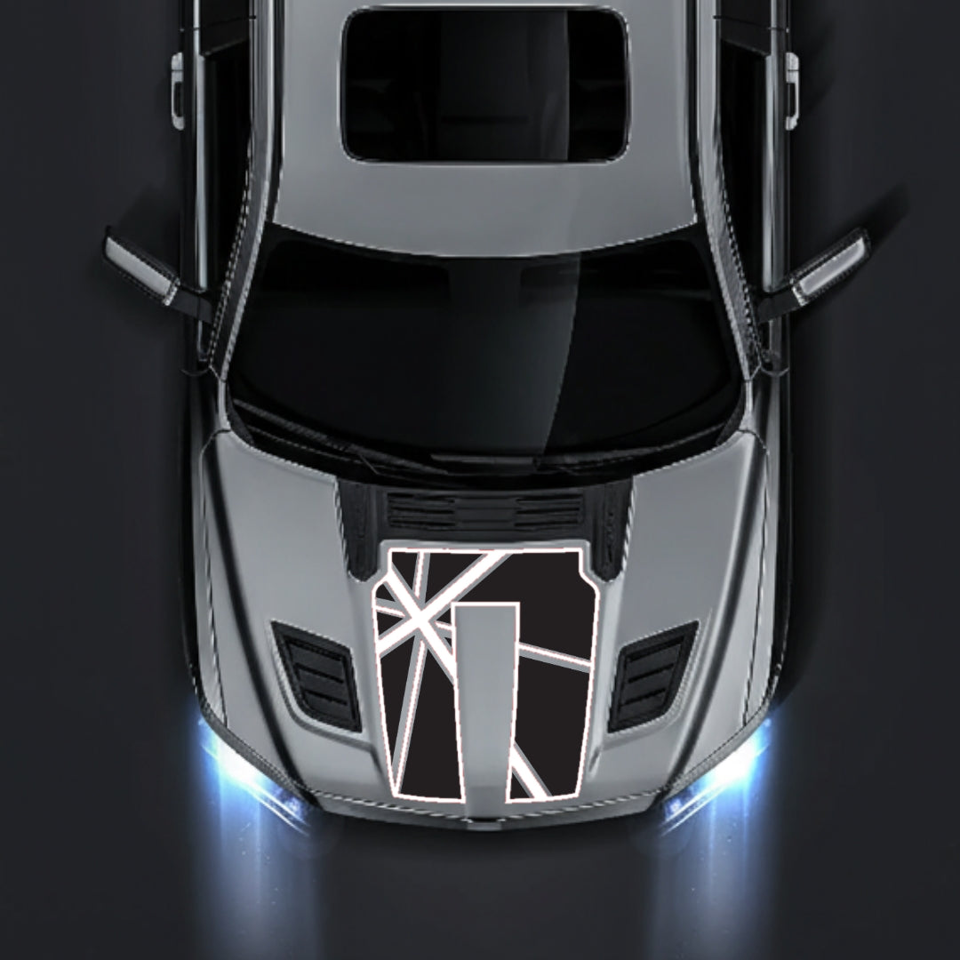 Hood Panel Decal/Sticker - England - Cut - Border Graphic Kit - For Dodge RAM 1500 2019-2025 - Premium Vinyl