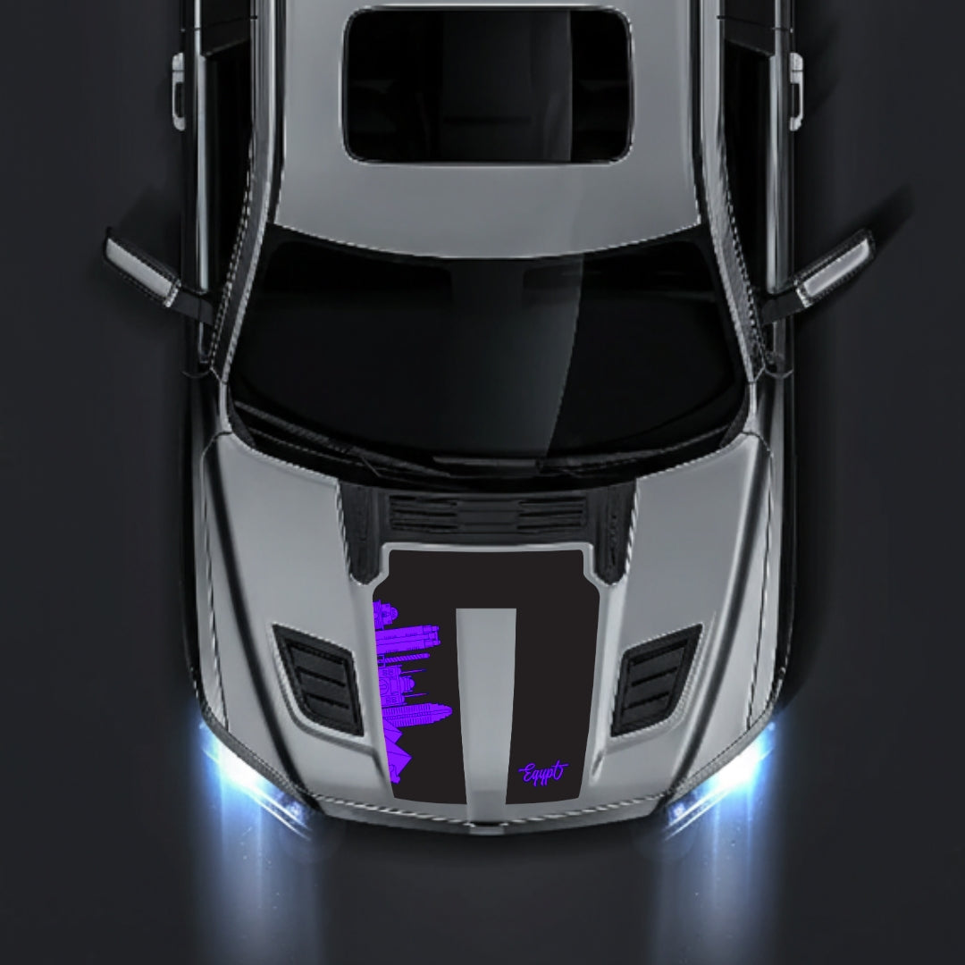 Performance Hood Panel Decal/Sticker - Egypt Skyline Graphic Kit - For Dodge RAM 1500 2019-2025 - Premium Vinyl