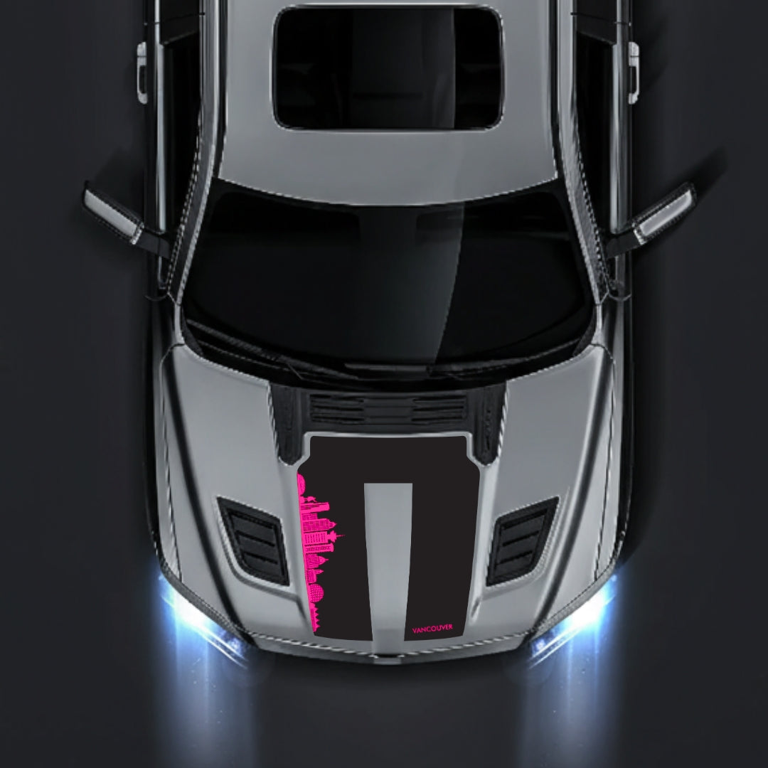 Hood Panel Decal/Sticker - Vancouver Skyline Graphic Kit - For Dodge RAM 1500 2019-2025 - Premium Vinyl