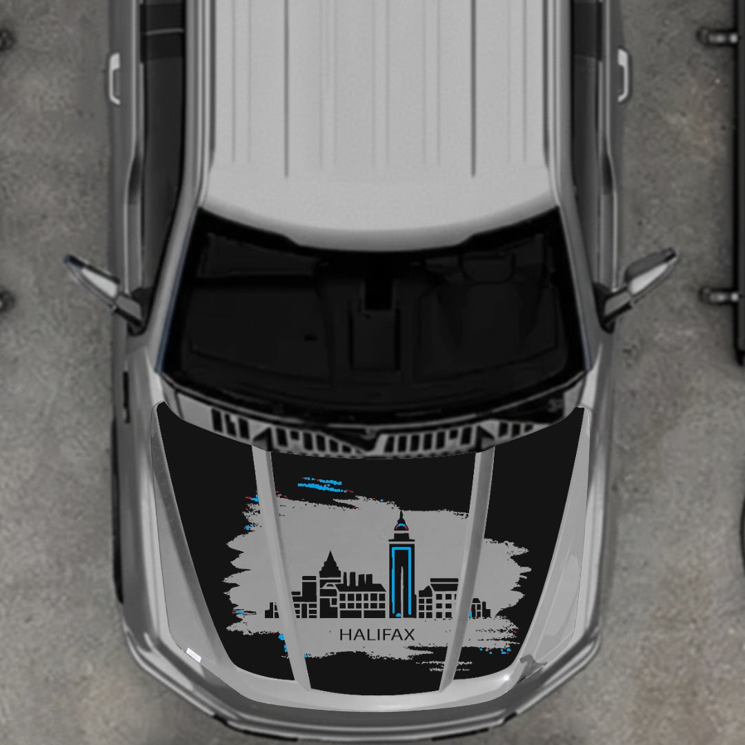 Hood Panel Decal/Sticker - Halifax - Cut Graphic Kit - For Ford F-150 2020-2026 - Premium Vinyl