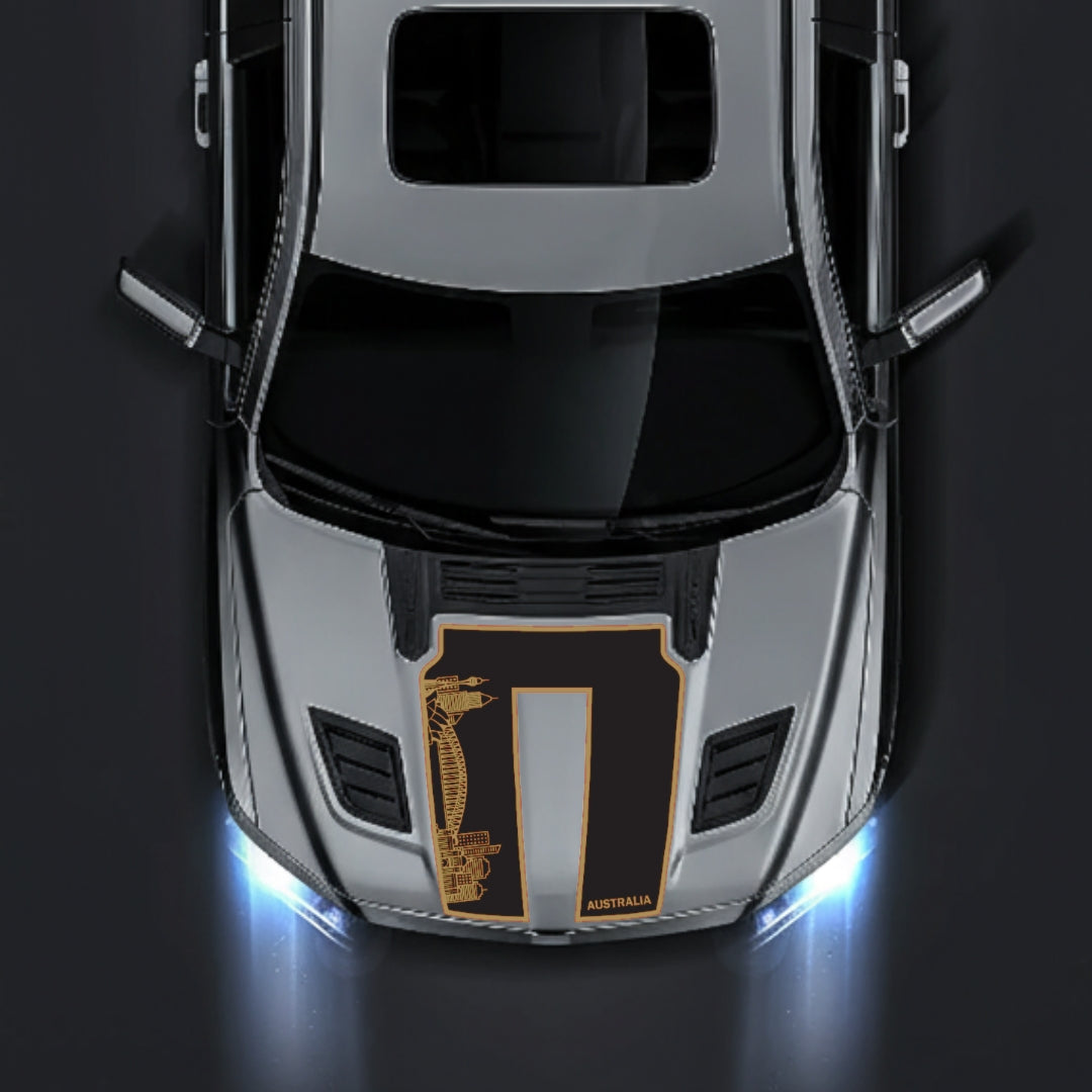 Hood Panel Decal/Sticker - Australia Skyline - Border Graphic Kit - For Dodge RAM 1500 2019-2025 - Premium Vinyl