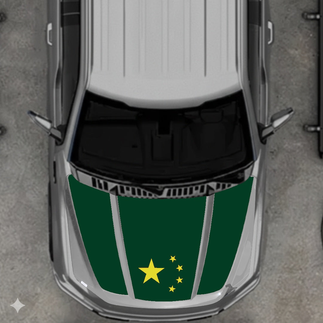 Hood Panel Decal/Sticker - China Flag Graphic Kit - For Ford F-150 2020-2026 - Premium Vinyl