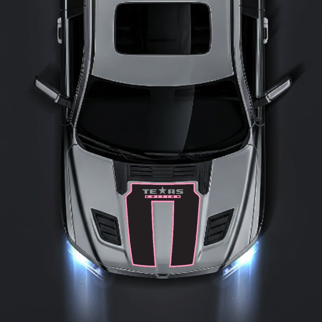 Hood Panel Decal/Sticker - Texas Edition - Cut - Border Graphic Kit - For Dodge RAM 1500 2019-2025 - Premium Vinyl