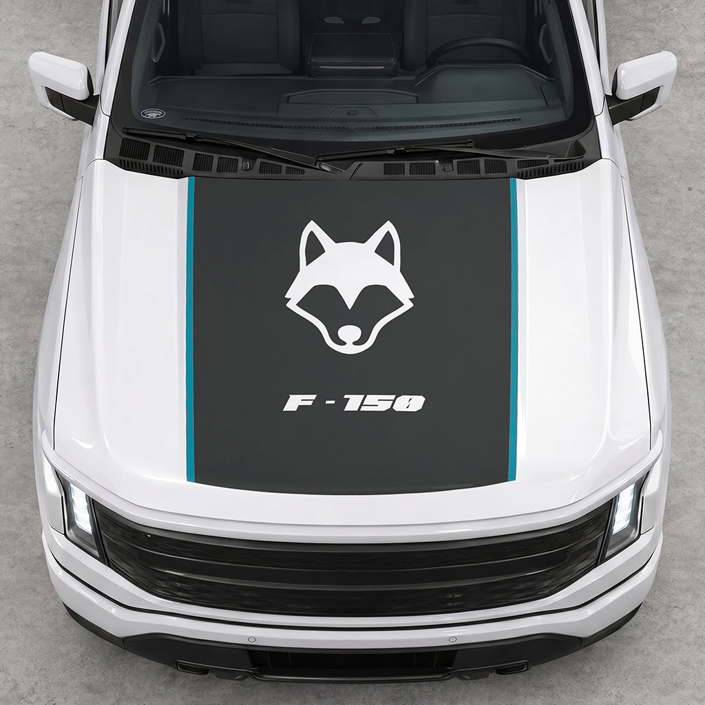 Hood Panel Decal/Sticker - Coyote Graphic Decal Graphic Kit - For Ford F-150 2015-2020 - Premium Vinyl