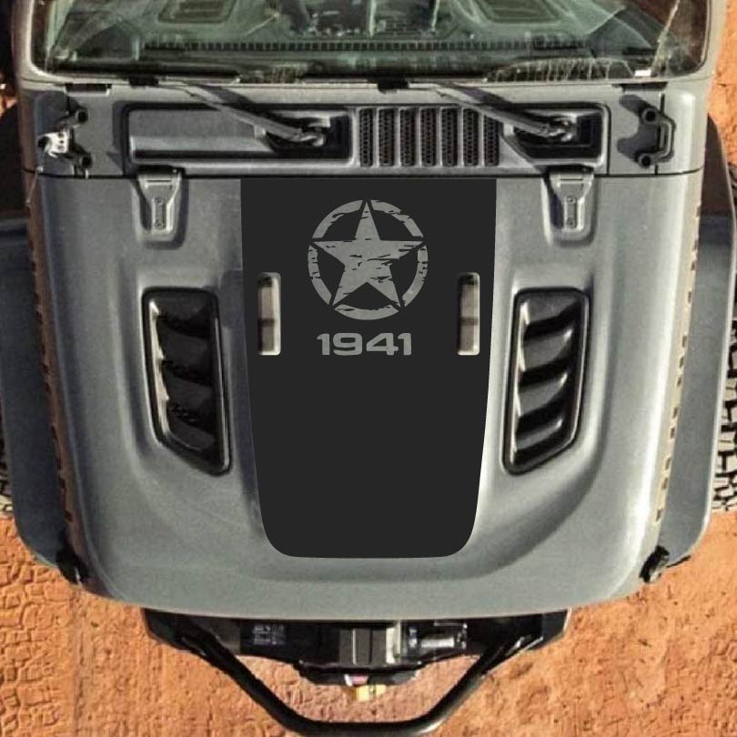 Hood Styles Decal/Sticker - For JL/JLU/JT/4XE Rubicon Hood - 2018-2025 - Premium Vinyl