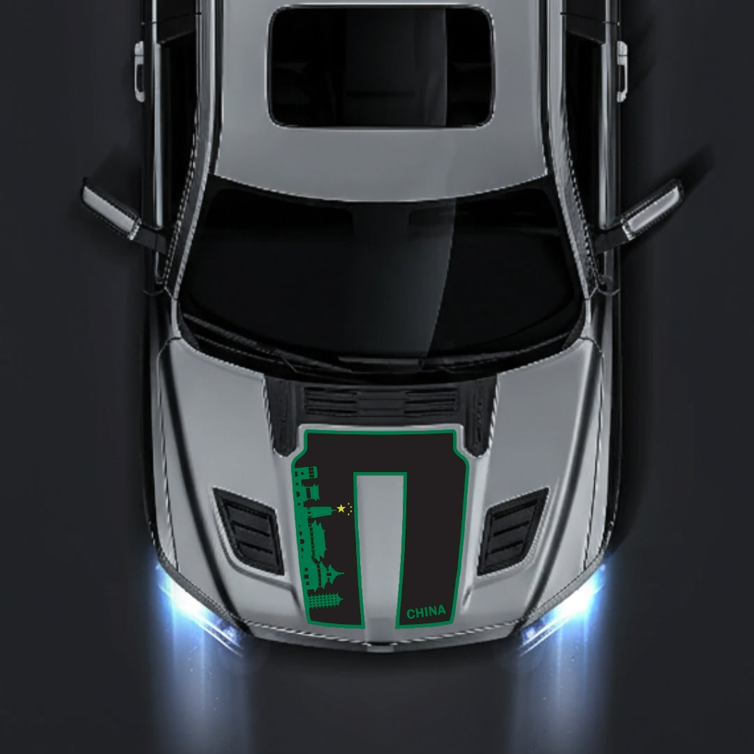 Performance Hood Panel Decal/Sticker - China Skyline - Border Graphic Kit - For Dodge RAM 1500 2019-2025 - Premium Vinyl