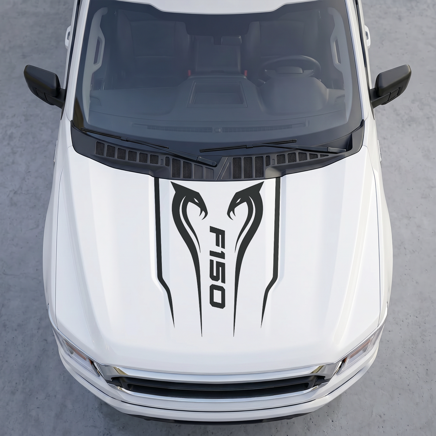 Hood Panel Decal/Sticker - Different Styles Graphic Decals Kit- For Ford F-150 2015-2020 - Premium Vinyl