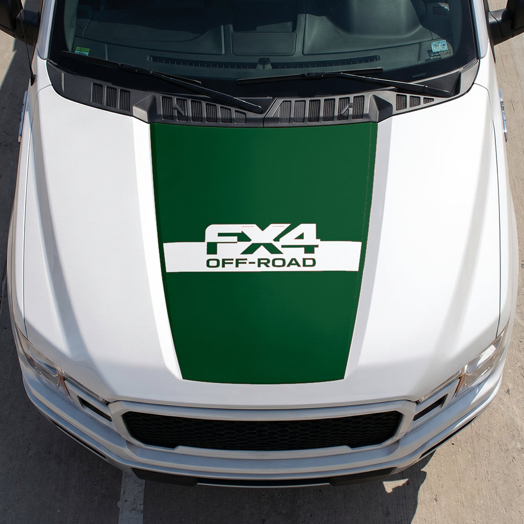 Hood Panel Decal/Sticker - Solid FX4 Graphic Decal Graphic Kit - For Ford F-150 2015-2020 - Premium Vinyl