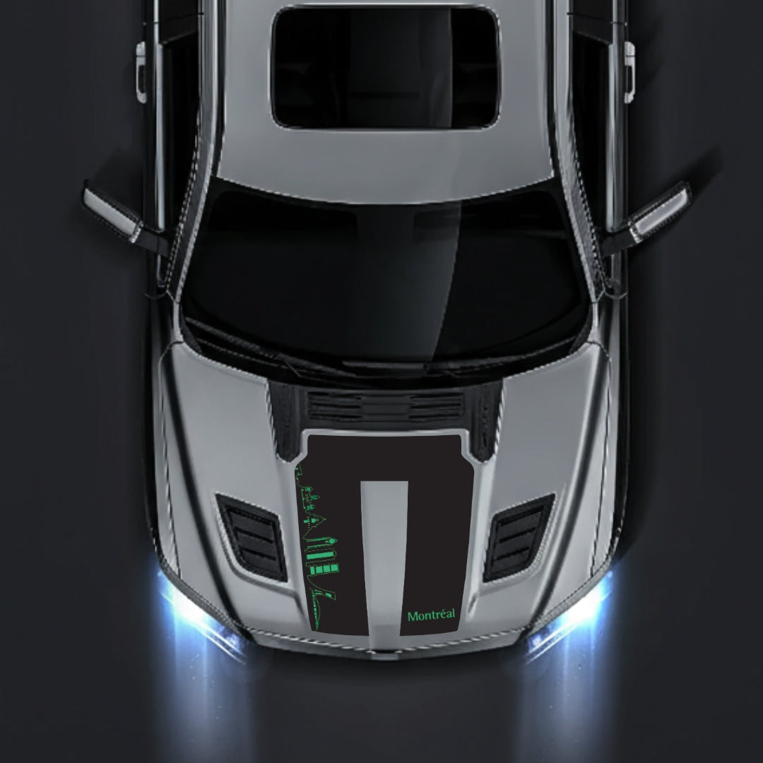 Hood Panel Decal/Sticker - Montreal Skyline Graphic Kit - For Dodge RAM 1500 2019-2025 - Premium Vinyl