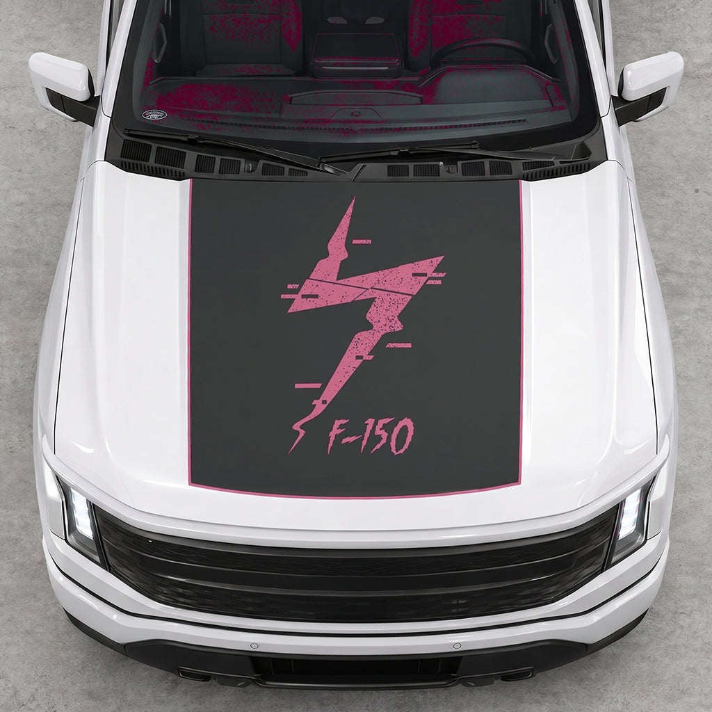 Hood Panel Decal/Sticker - Solid Electric F150 Graphic Decal Graphic Kit - For FORD F-150 2015-2020 - Premium Vinyl