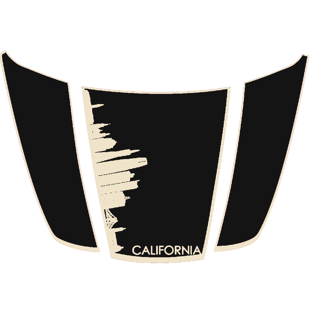 Hood Panel Decal/Sticker - California Skyline - Border Graphic Kit - For Ford F-150 2020-2026 - Premium Vinyl