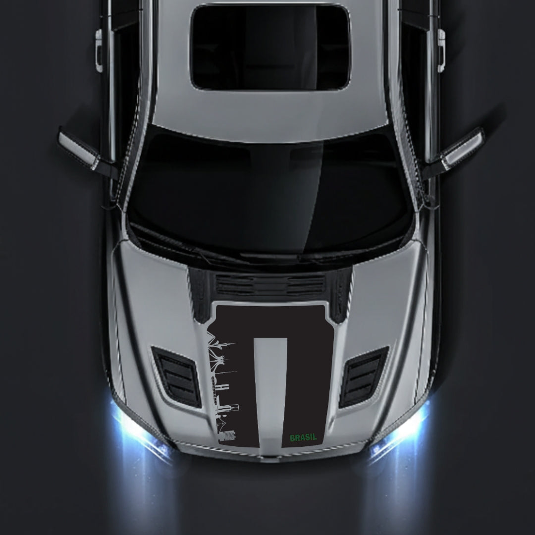 Hood Panel Decal/Sticker - Brazil Skyline - Cut Graphic Kit - For Dodge RAM 1500 2019-2025 - Premium Vinyl
