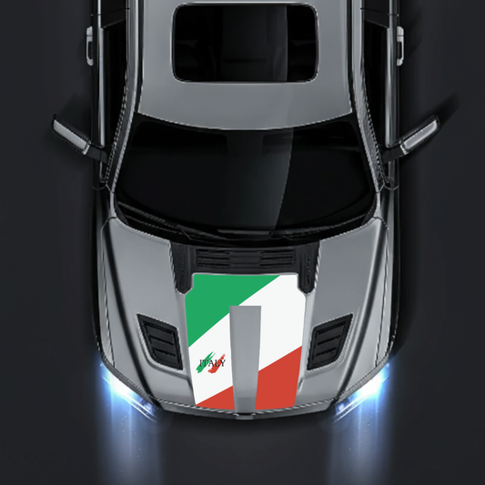 Performance Hood Panel Decal/Sticker - Italy Flag Graphic Kit - For Dodge RAM 1500 2019-2025 - Premium Vinyl