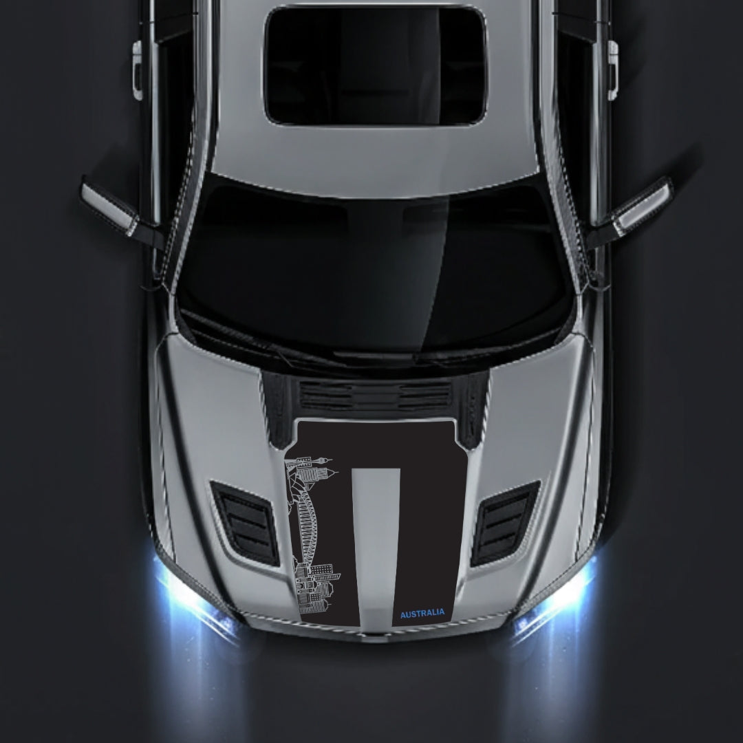 Hood Panel Decal/Sticker - Australia Skyline - Cut Graphic Kit - For Dodge RAM 1500 2019-2025 - Premium Vinyl