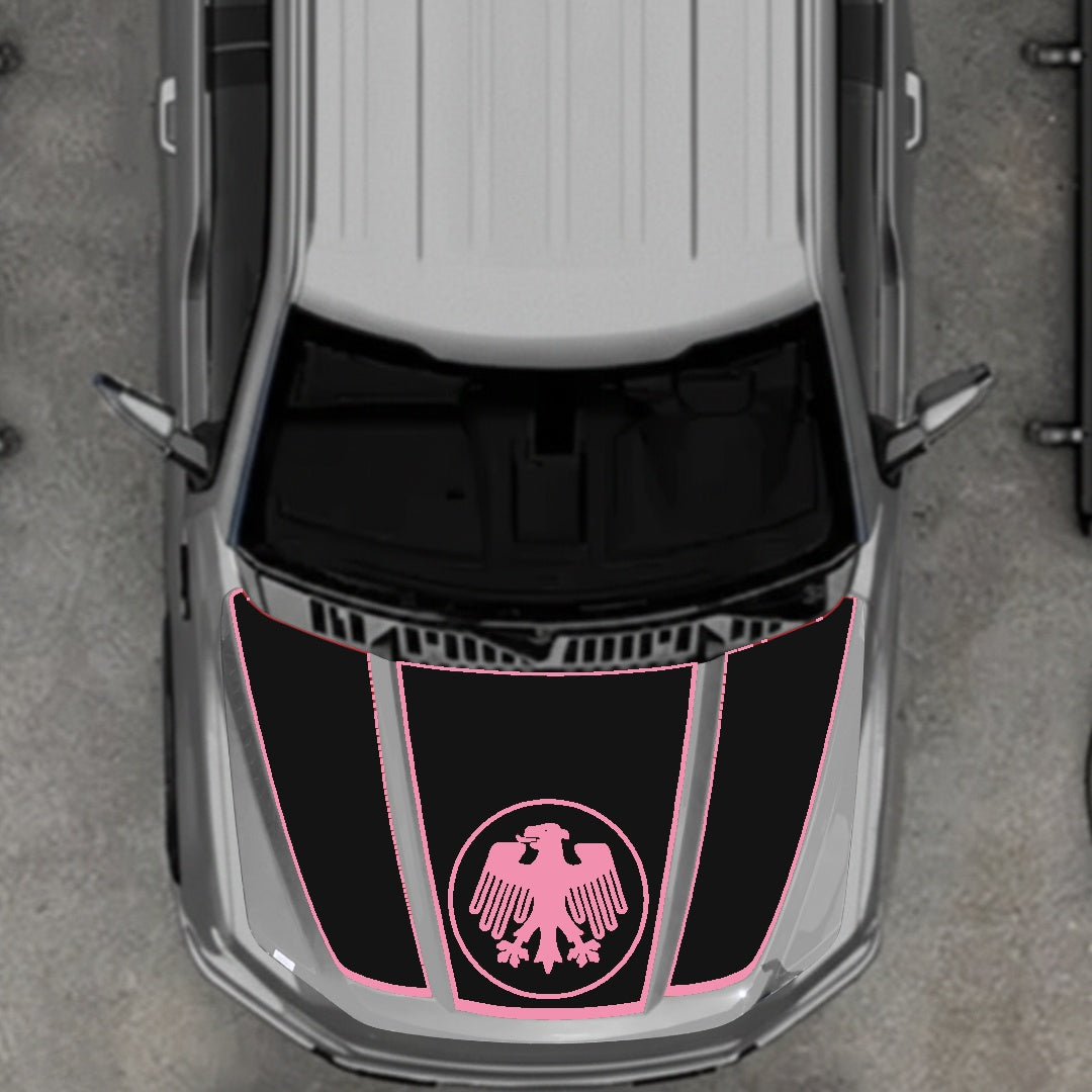 Hood Panel Decal/Sticker - Germany Logo - Border Graphic Kit - For Ford F-150 2020-2026 - Premium Vinyl