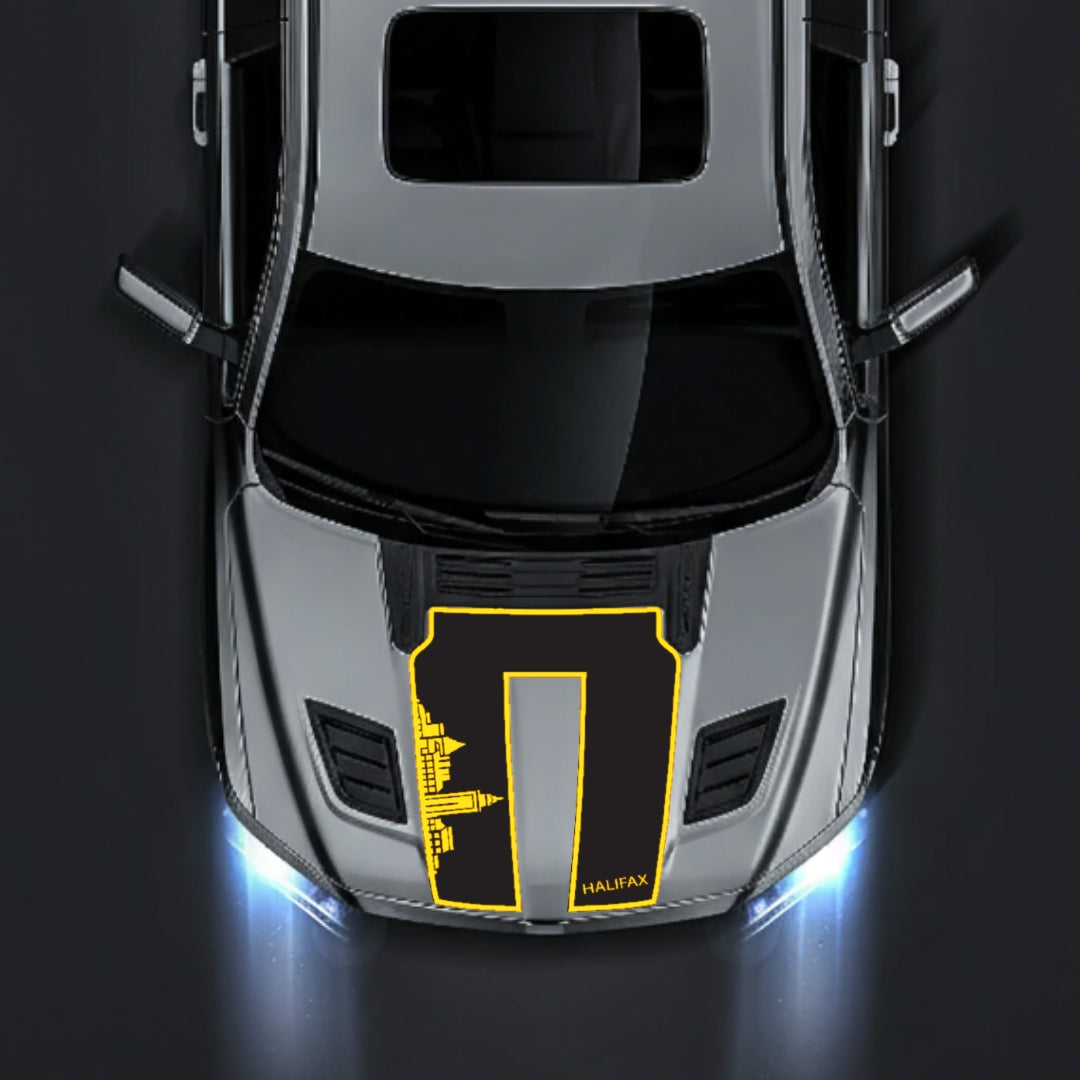 Hood Panel Decal/Sticker - Halifax Skyline - Border Graphic Kit - For Dodge RAM 1500 2019-2025 - Premium Vinyl
