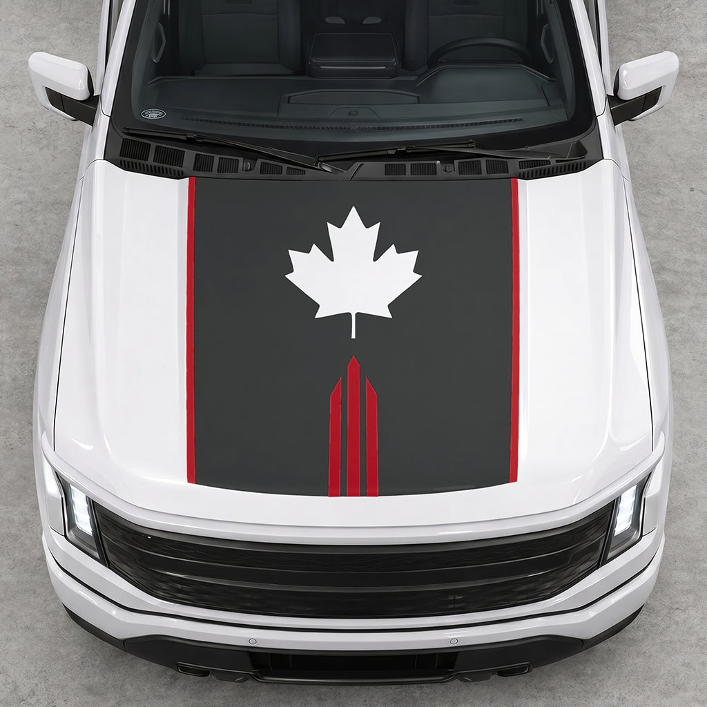 Hood Panel Decal/Sticker - Maple Graphic Decal Graphic Kit - For Ford F-150 2015-2020 - Premium Vinyl