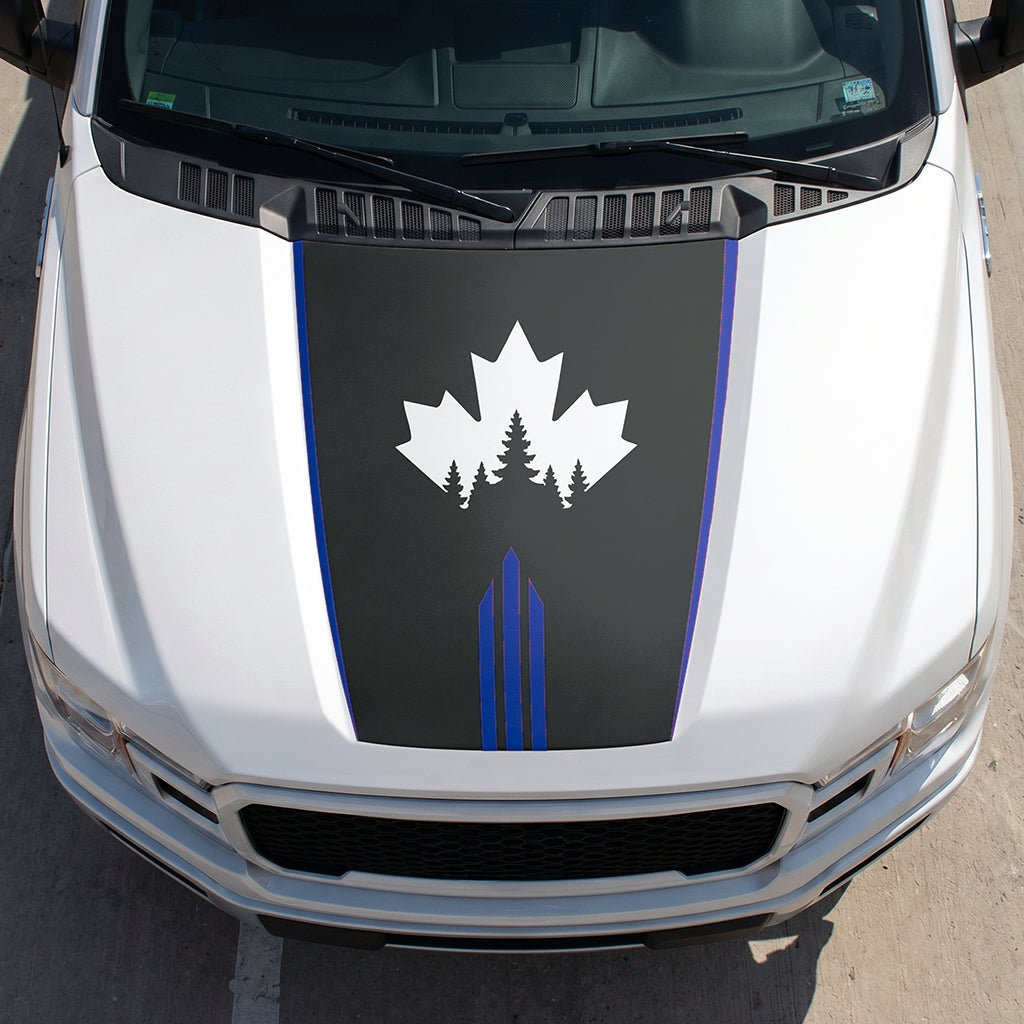 Hood Panel Decal/Sticker - Maple and Forest Graphic Decal Graphic Kit - For Ford F-150 2015-2020 - Premium Vinyl
