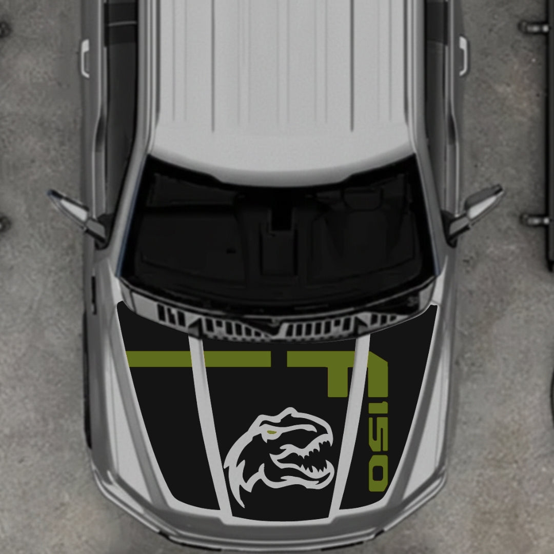 Hood Panel Decal/Sticker - Rex Style 3 Graphic Kit - For Ford F-150 2020-2026 - Premium Vinyl