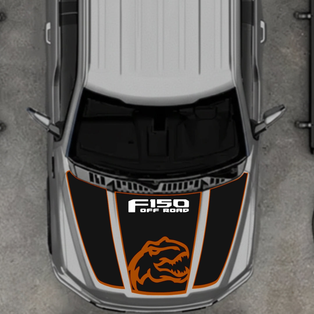 Hood Panel Decal/Sticker - Rex Style 5 Graphic Kit - For Ford F-150 2020-2026 - Premium Vinyl