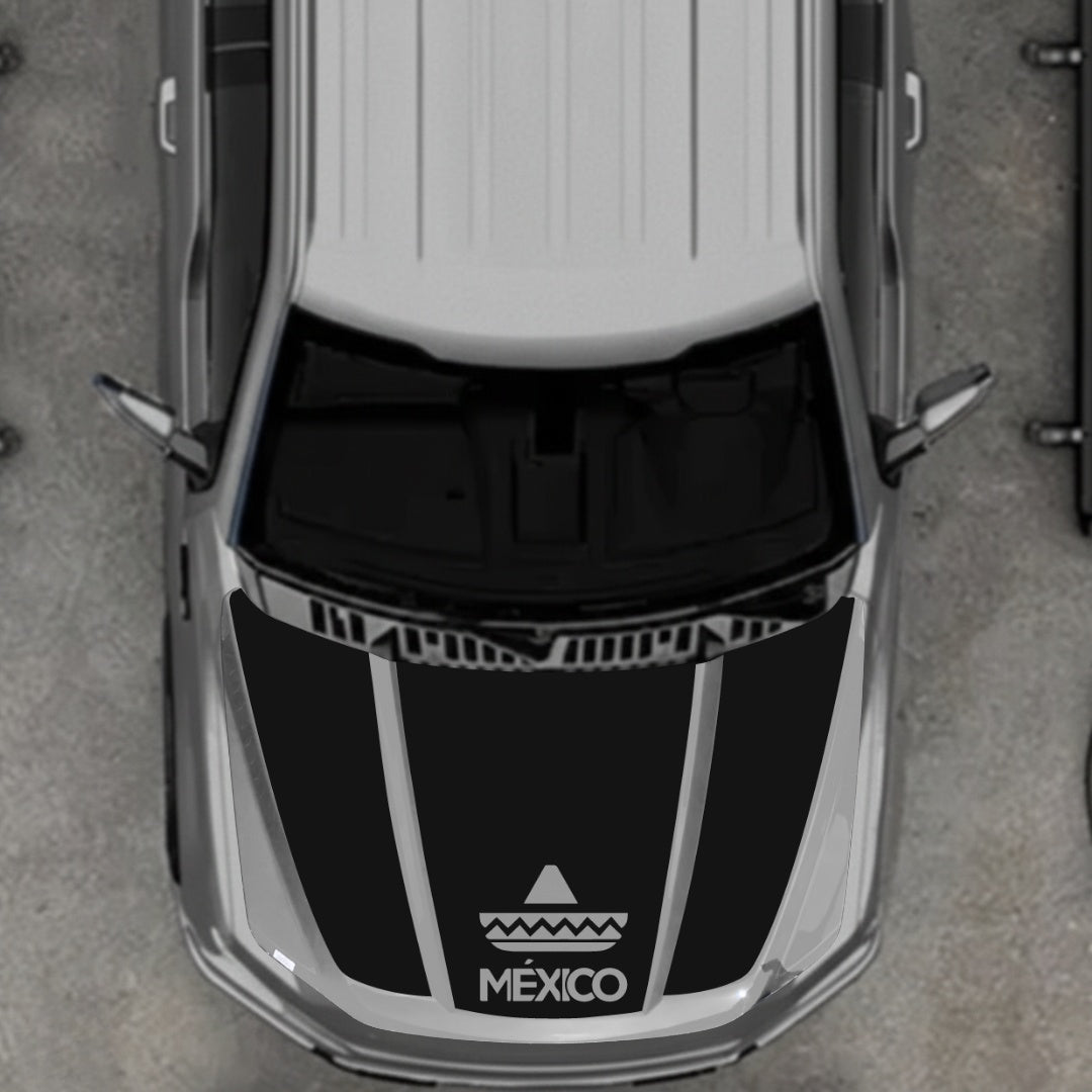 Hood Panel Decal/Sticker - Mexico - Cut Graphic Kit - For Ford F-150 2020-2026 - Premium Vinyl