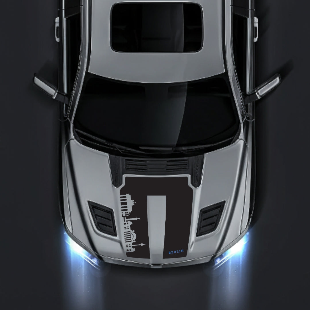 Hood Panel Decal/Sticker - Berlin Skyline - Cut Graphic Kit - For Dodge RAM 1500 2019-2025 - Premium Vinyl