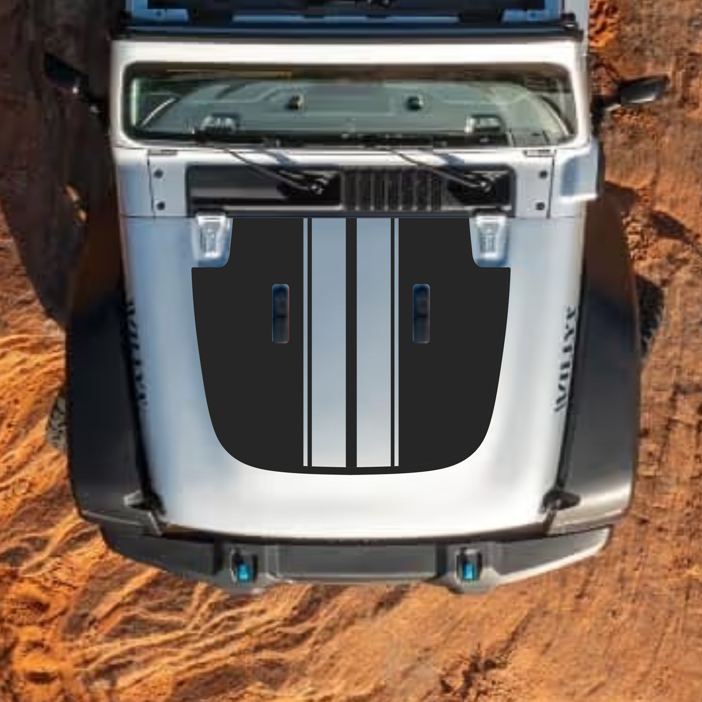 Hood Styles Decal/Sticker - For JL/JLU Sahara Hood - 2018-2025 - Premium Vinyl