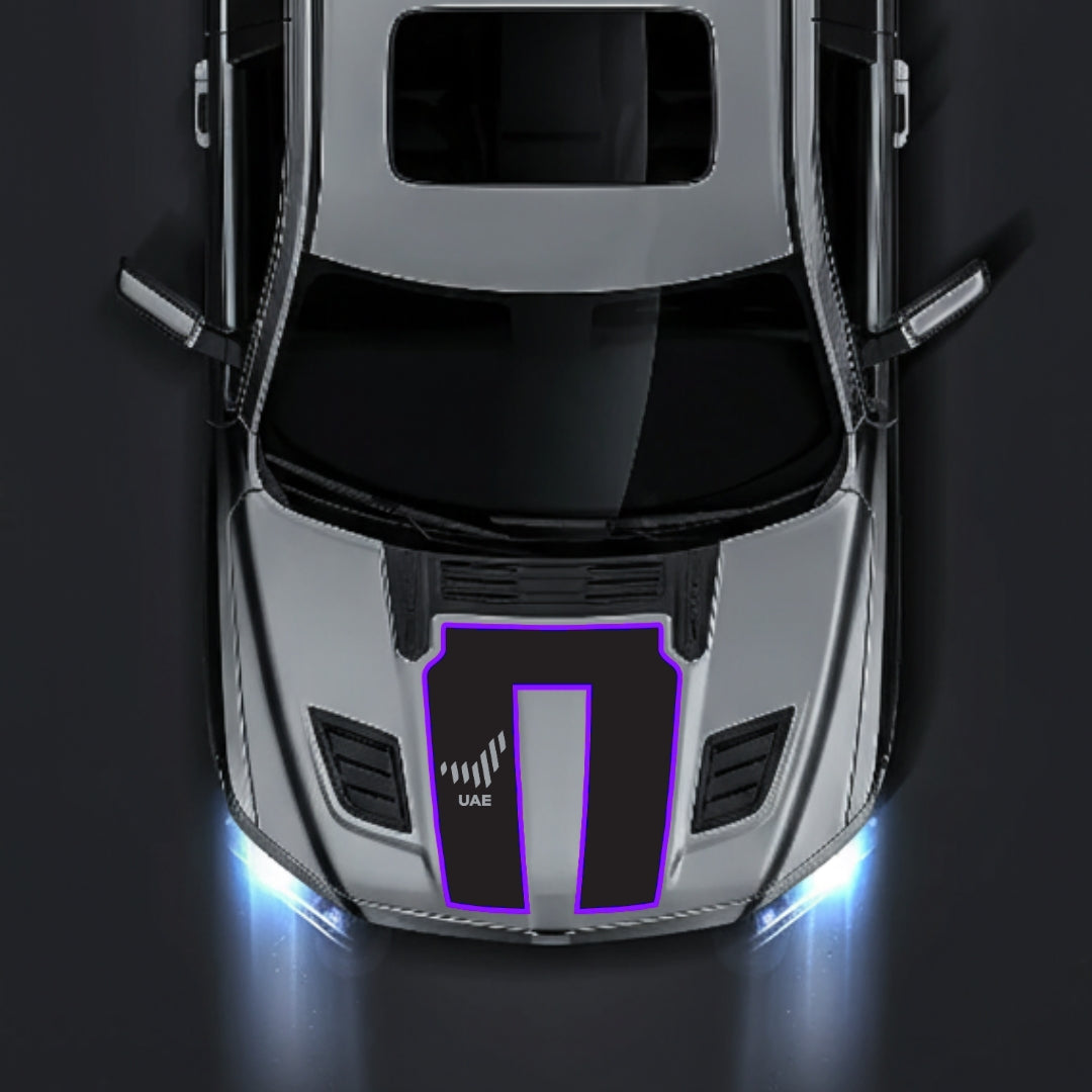 Performance Hood Panel Decal/Sticker - United Arab Emirates - Cut - Border Graphic Kit - For Dodge RAM 1500 2019-2025 - Premium Vinyl