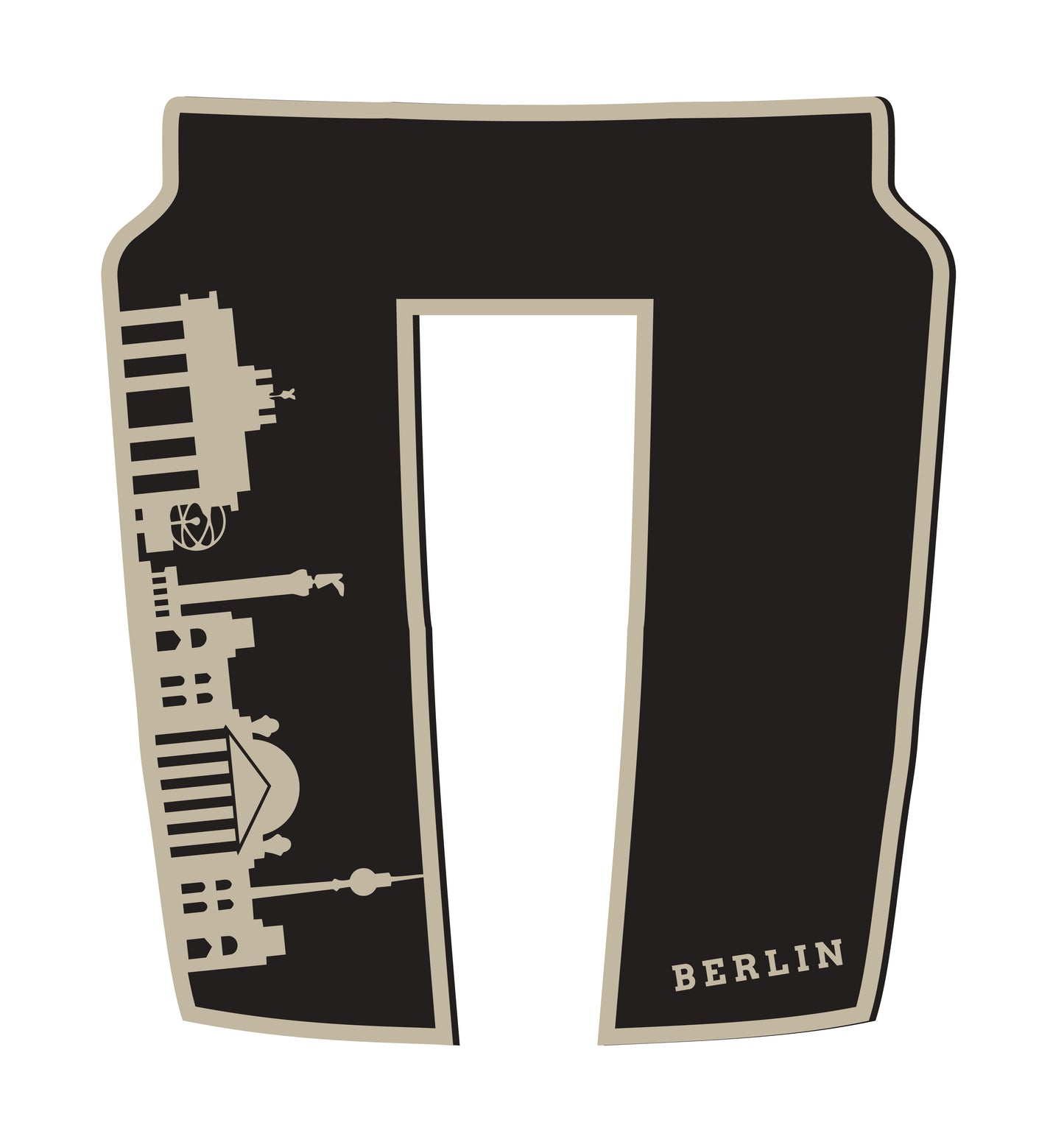 Performance Hood Panel Decal/Sticker - Berlin Skyline - Border Graphic Kit - For Dodge RAM 1500 2019-2025 - Premium Vinyl
