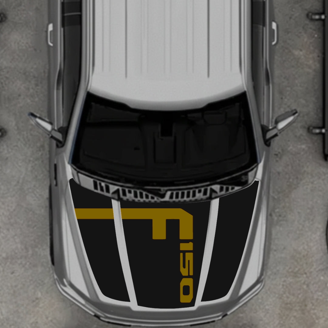 Hood Panel Decal/Sticker - Style 9 Graphic Kit - For Ford F-150 2020-2026 - Premium Vinyl