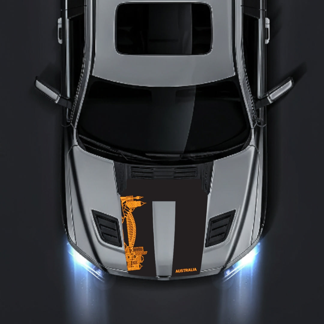 Hood Panel Decal/Sticker - Australia Skyline Graphic Kit - For Dodge RAM 1500 2019-2025 - Premium Vinyl