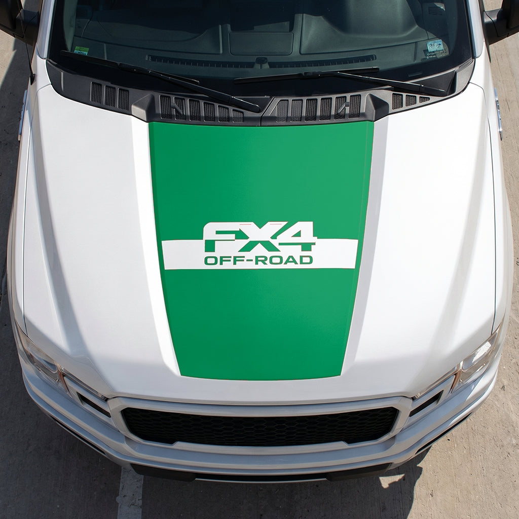 Hood Panel Decal/Sticker - Solid FX4 Graphic Decal Graphic Kit - For Ford F-150 2015-2020 - Premium Vinyl