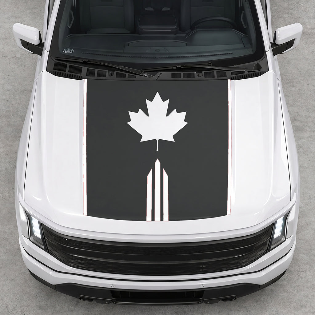 Hood Panel Decal/Sticker - Maple Graphic Decal Graphic Kit - For Ford F-150 2015-2020 - Premium Vinyl