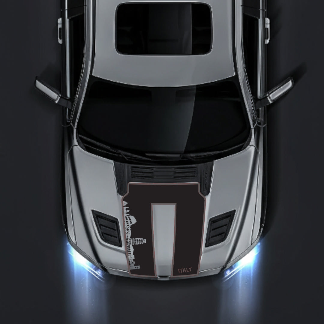 Hood Panel Decal/Sticker - Italy Skyline - Cut - Border Graphic Kit - For Dodge RAM 1500 2019-2025 - Premium Vinyl