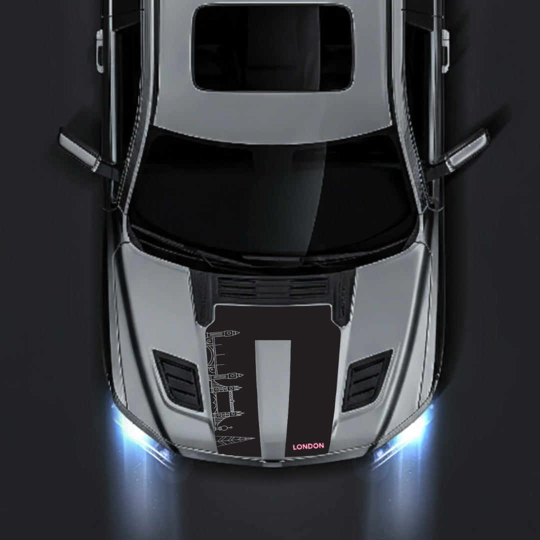 Hood Panel Decal/Sticker - London Skyline - Cut Graphic Kit - For Dodge RAM 1500 2019-2025 - Premium Vinyl