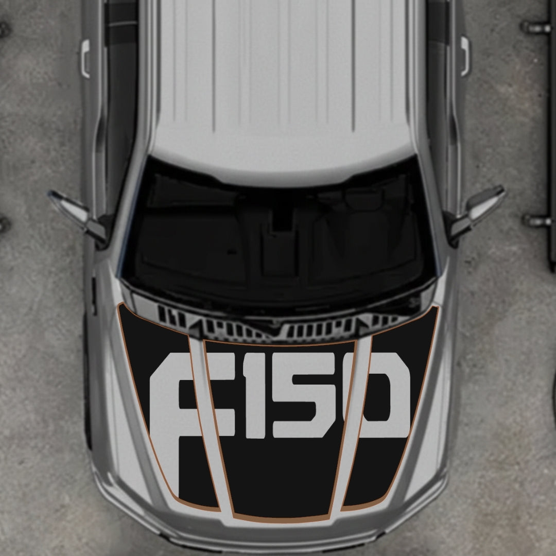 Hood Panel Decal/Sticker - Style 16 - Cut Graphic Kit - For Ford F-150 2020-2026 - Premium Vinyl