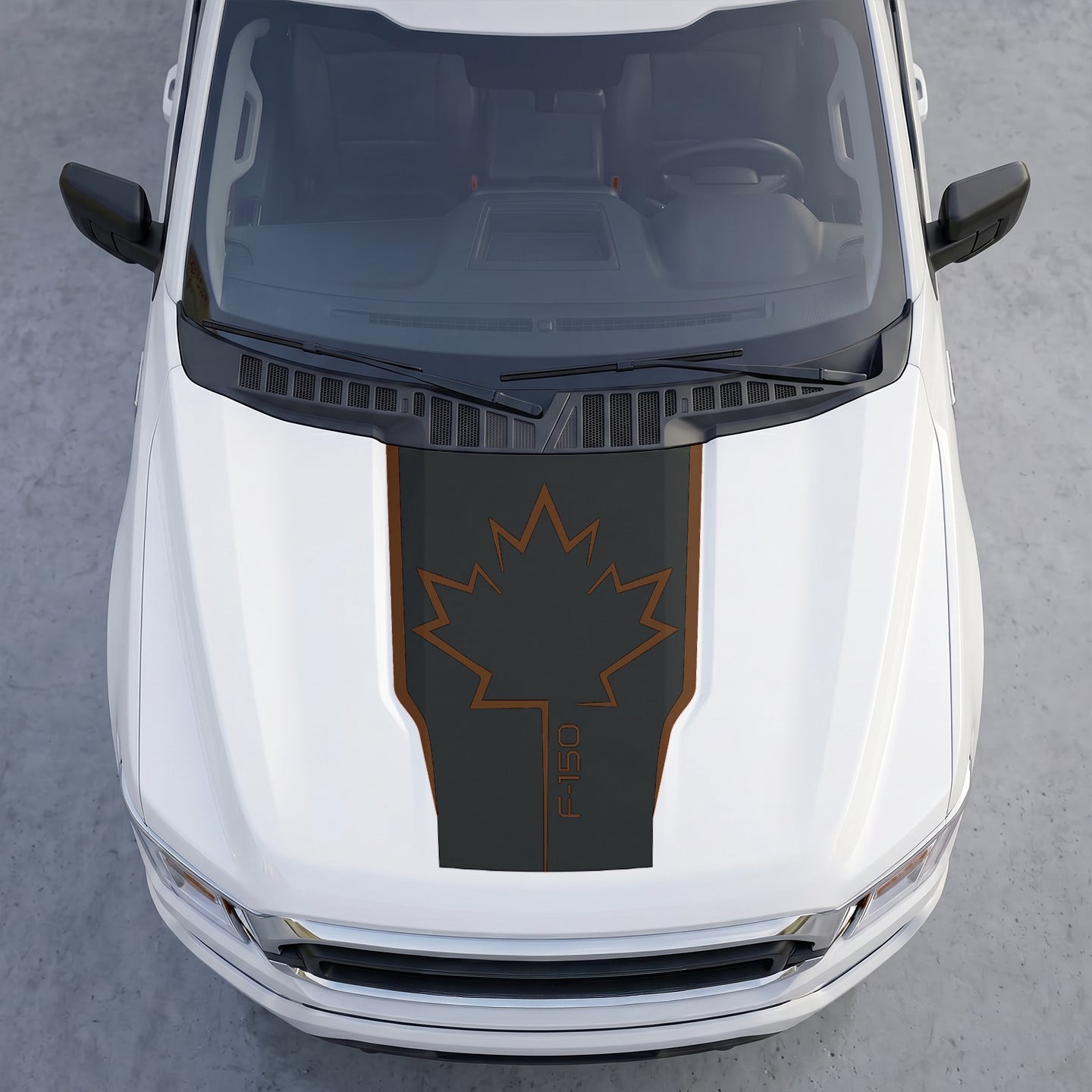 Hood Panel Decal/Sticker - Canadian Maple Leaf Hood Decal – Bold  Line Patriot Graphic Vinyl Sticker Graphic Kit - For Ford F-150 F150 2015-2020 - Premium Vinyl