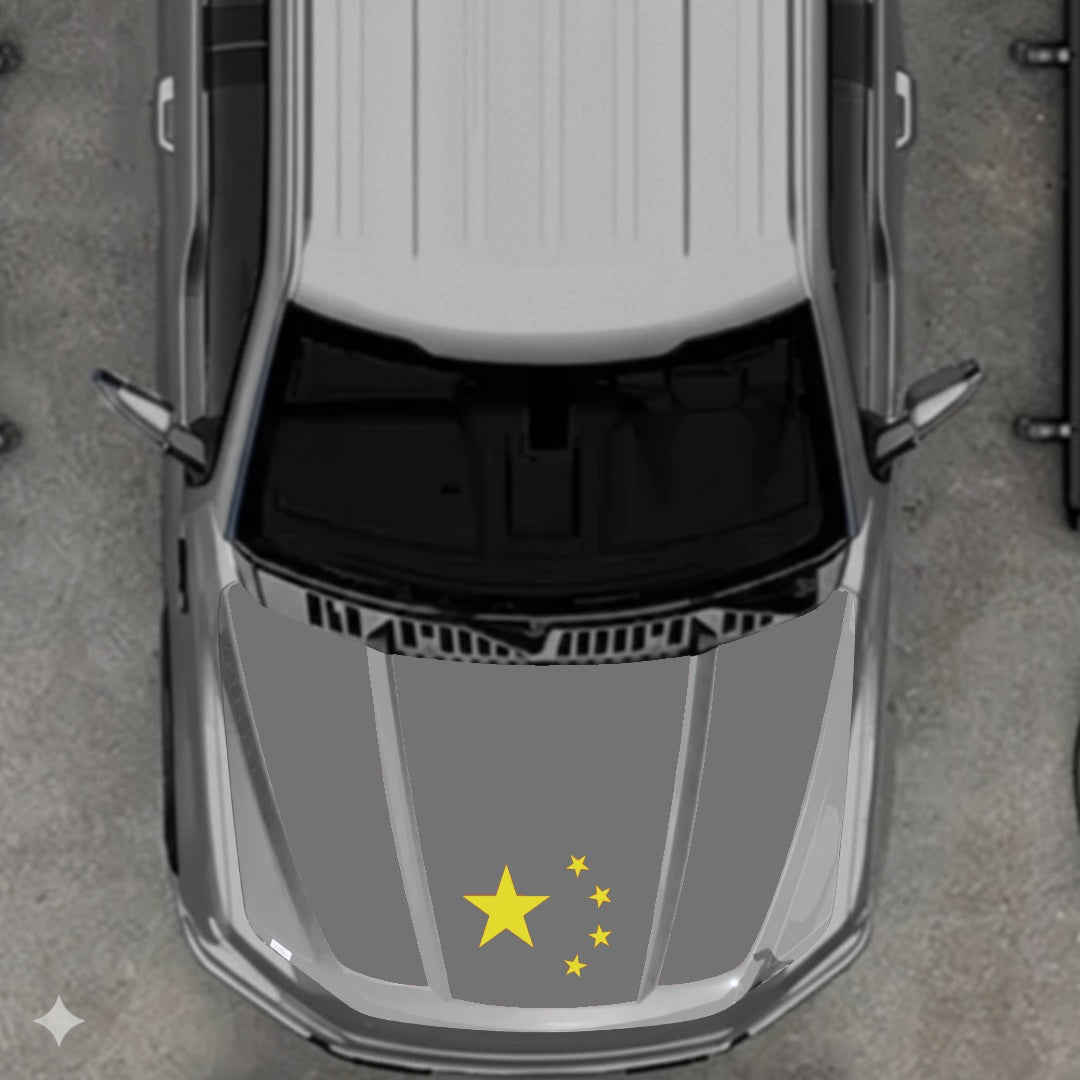 Hood Panel Decal/Sticker - China Flag Graphic Kit - For Ford F-150 2020-2026 - Premium Vinyl