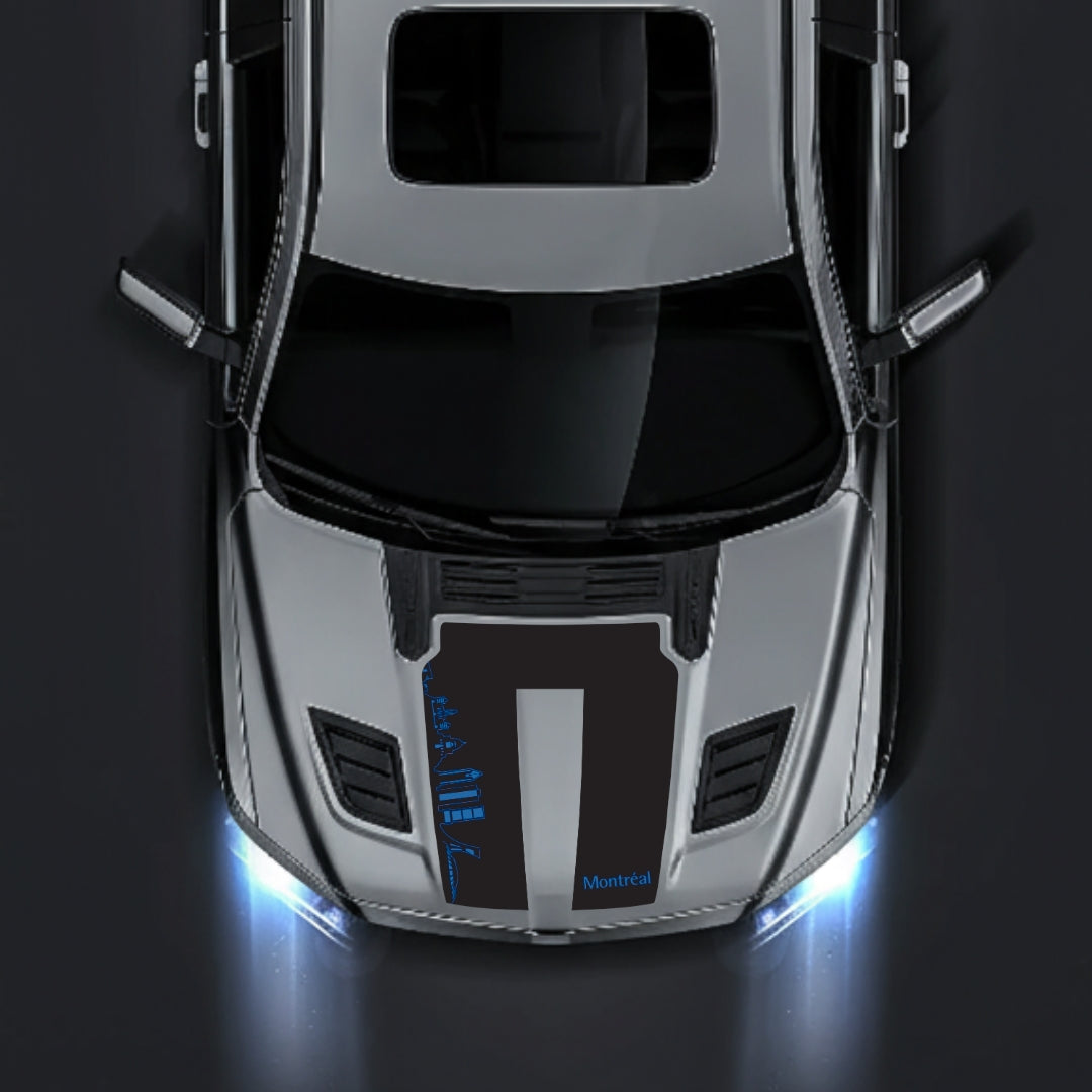 Performance Hood Panel Decal/Sticker - Montreal Skyline Graphic Kit - For Dodge RAM 1500 2019-2025 - Premium Vinyl