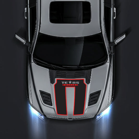 Hood Panel Decal/Sticker - Texas Edition - Cut - Border Graphic Kit - For Dodge RAM 1500 2019-2025 - Premium Vinyl