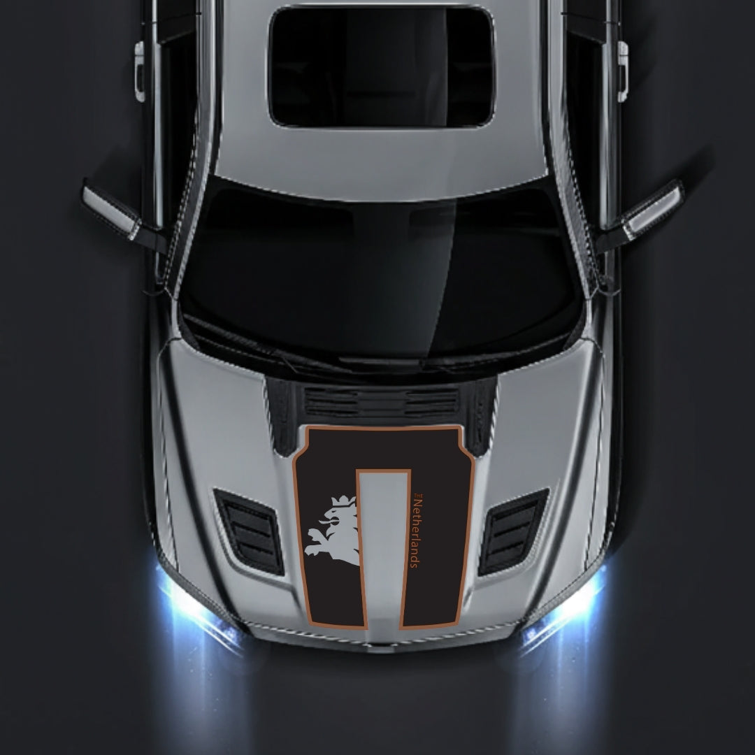 Performance Hood Panel Decal/Sticker - Netherlands - Cut - Border Graphic Kit - For Dodge RAM 1500 2019-2025 - Premium Vinyl