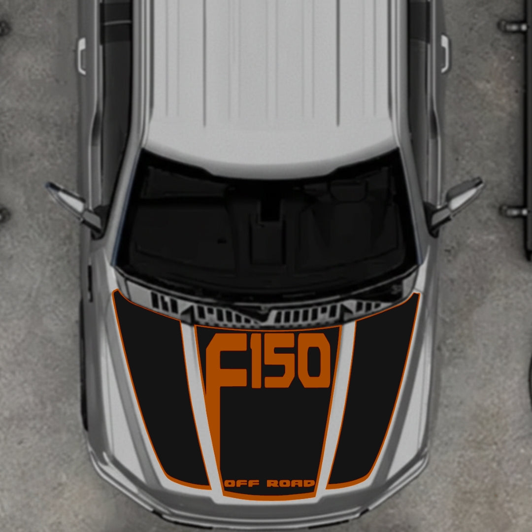 Hood Panel Decal/Sticker - Style 12 Graphic Kit - For Ford F-150 2020-2026 - Premium Vinyl