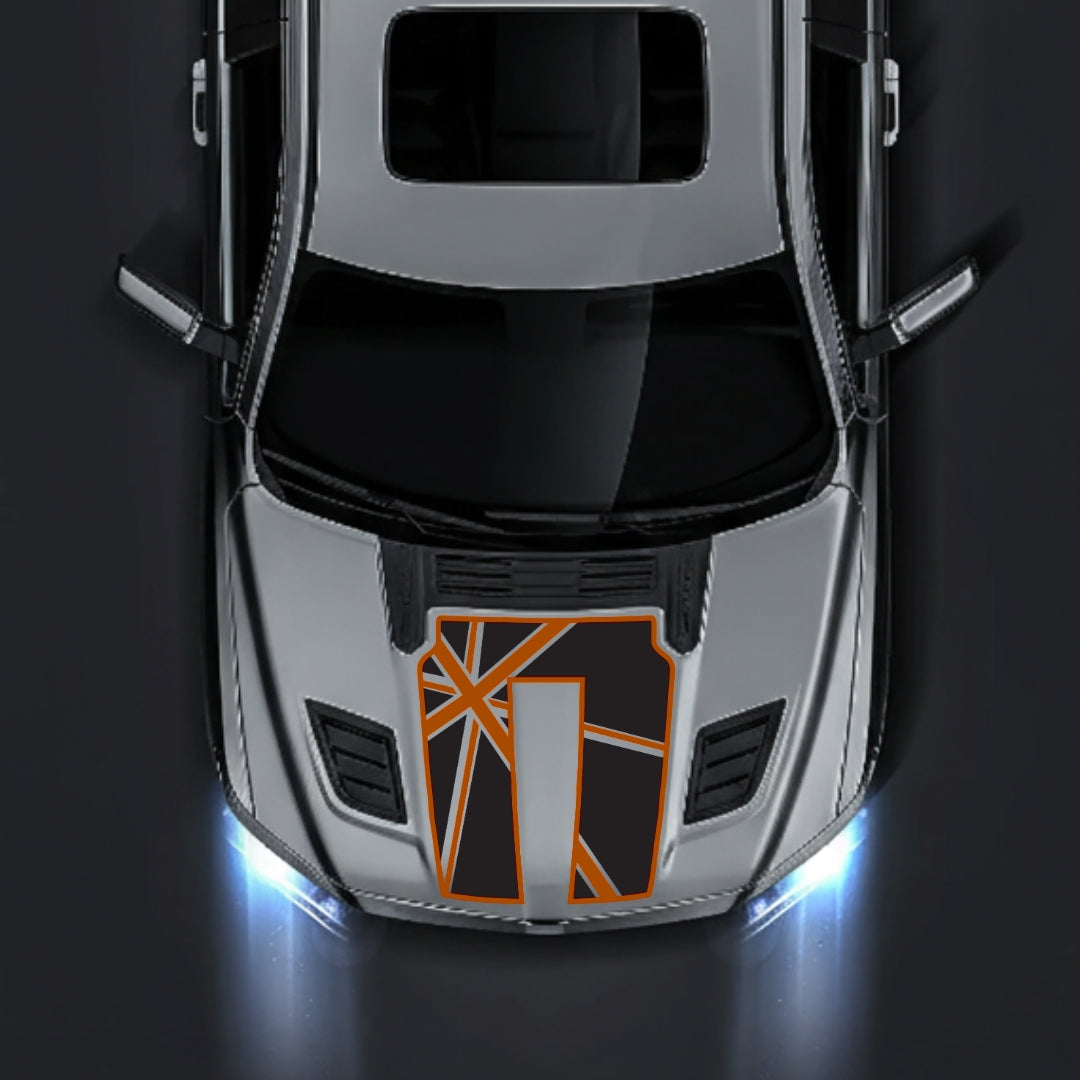 Performance Hood Panel Decal/Sticker - England - Cut - Border Graphic Kit - For Dodge RAM 1500 2019-2025 - Premium Vinyl