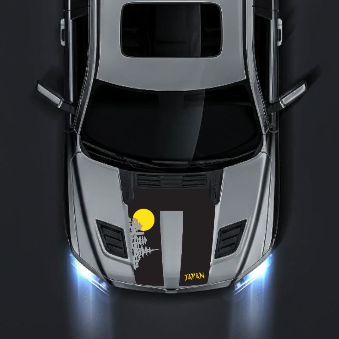 Hood Panel Decal/Sticker - Japan Skyline - Cut Graphic Kit - For Dodge RAM 1500 2019-2025 - Premium Vinyl