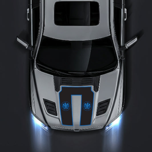 Performance Hood Panel Decal/Sticker - Germany Visual Identity - Border Graphic Kit - For Dodge RAM 1500 2019-2025 - Premium Vinyl