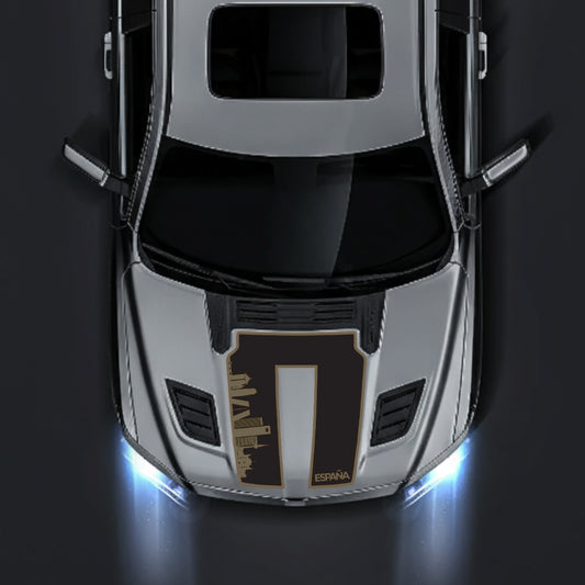 Performance Hood Panel Decal/Sticker - Spain Skyline - Border Graphic Kit - For Dodge RAM 1500 2019-2025 - Premium Vinyl