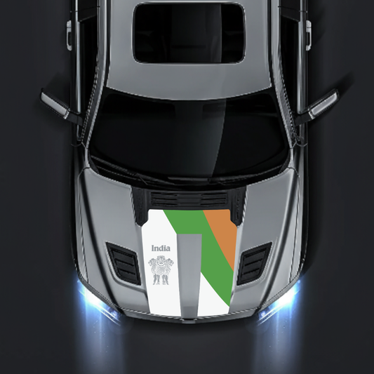 Performance Hood Panel Decal/Sticker - India Flag - Cut Graphic Kit - For Dodge RAM 1500 2019-2025 - Premium Vinyl