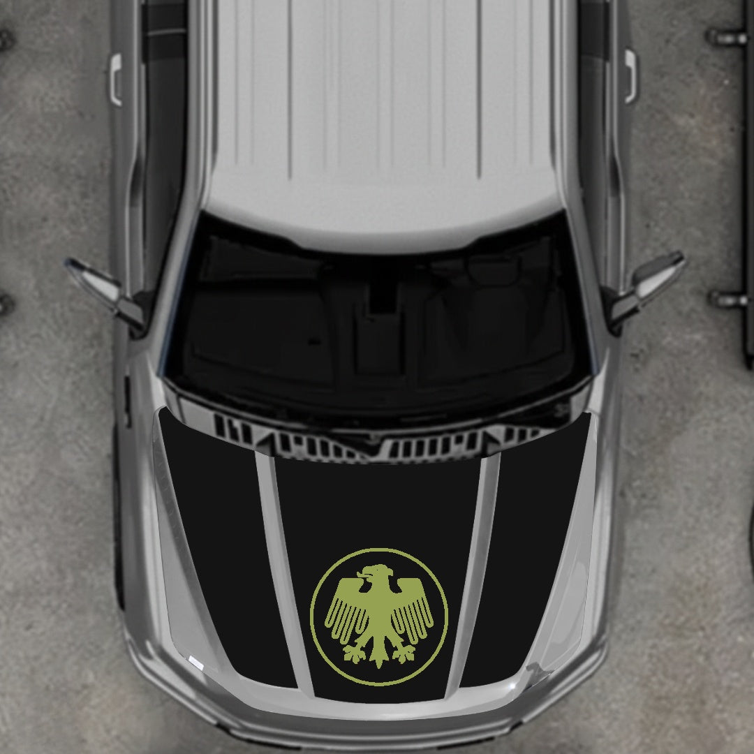 Hood Panel Decal/Sticker - Germany Logo Graphic Kit - For Ford F-150 2020-2026 - Premium Vinyl